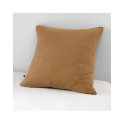Taie d'oreiller "Gaïa" 60 x 60 cm & 50 x 70 cm "Gaze de Coton" - Gaïa Camel - 60 x 60 cm