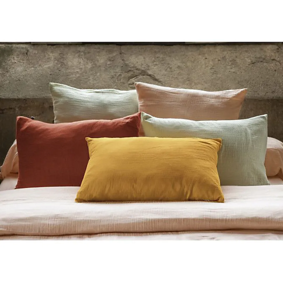 Taie d'oreiller "Gaïa" 60 x 60 cm & 50 x 70 cm "Gaze de Coton" - Gaïa Canard - 50 x 70 cm