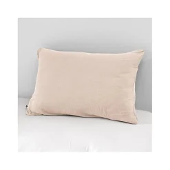 Taie d'oreiller "Gaïa" 60 x 60 cm & 50 x 70 cm "Gaze de Coton" - Gaïa Guimauve - 50 x 70 cm