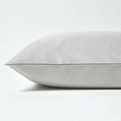 Taie d'oreiller gris acier 100% coton égyptien 200 fils, 40x40 cm - HOMESCAPES