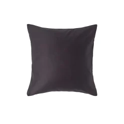 Taie d'oreiller gris foncé en satin de coton égyptien 1000 fils, 40x40 cm - HOMESCAPES