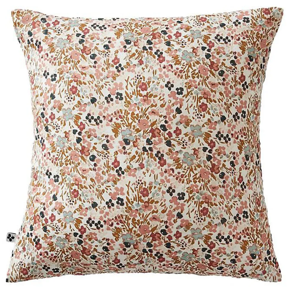 Taie d'oreiller imprimée "Capucine" 60 x 60 cm & 50 x 70 cm "Gaze de Coton" - Capucine Pampa - 60 x 60 cm