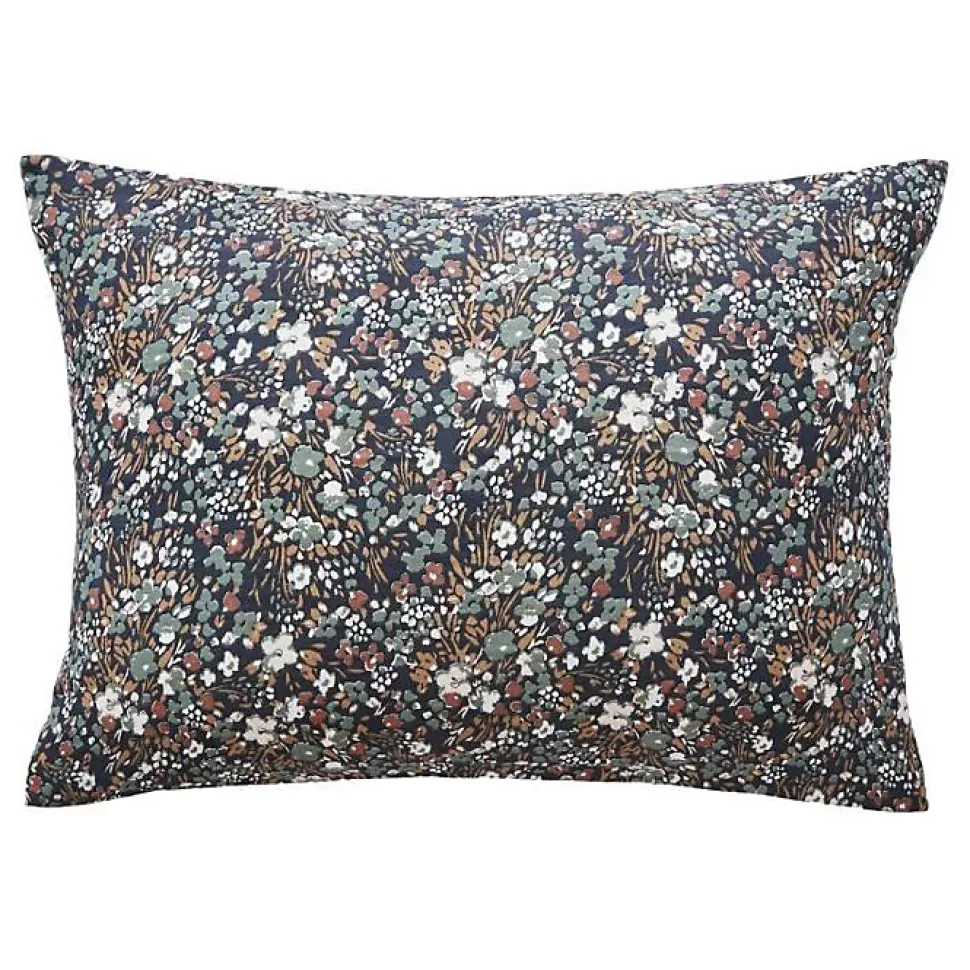 Taie d'oreiller imprimée "Capucine" 60 x 60 cm & 50 x 70 cm "Gaze de Coton" - Capucine Minuit - 50 x 70 cm