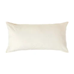 Taie d'oreiller ivoire 100% coton égyptien 200 fils, 40x80 cm - HOMESCAPES