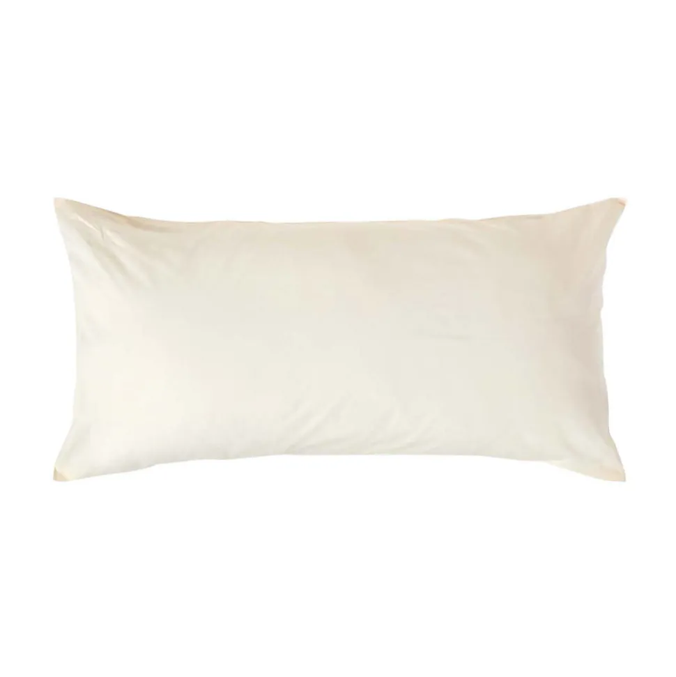 Taie d'oreiller ivoire 100% coton égyptien 200 fils, 40x80 cm - HOMESCAPES