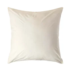 Taie d'oreiller ivoire 100% coton égyptien 200 fils, 60x60 cm - HOMESCAPES