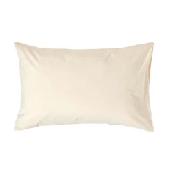 Taie d'oreiller ivoire 100% coton égyptien 200 fils, 50x75 cm - HOMESCAPES