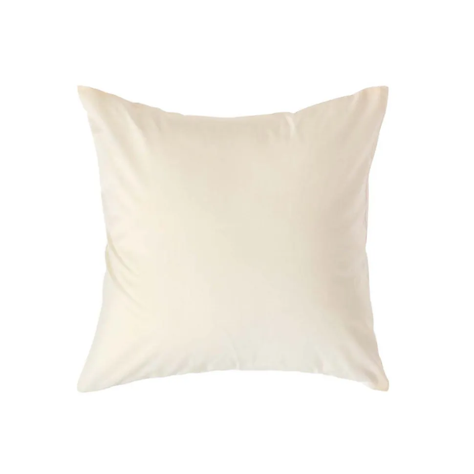 Taie d'oreiller ivoire 100% coton égyptien 200 fils, 40x40 cm - HOMESCAPES