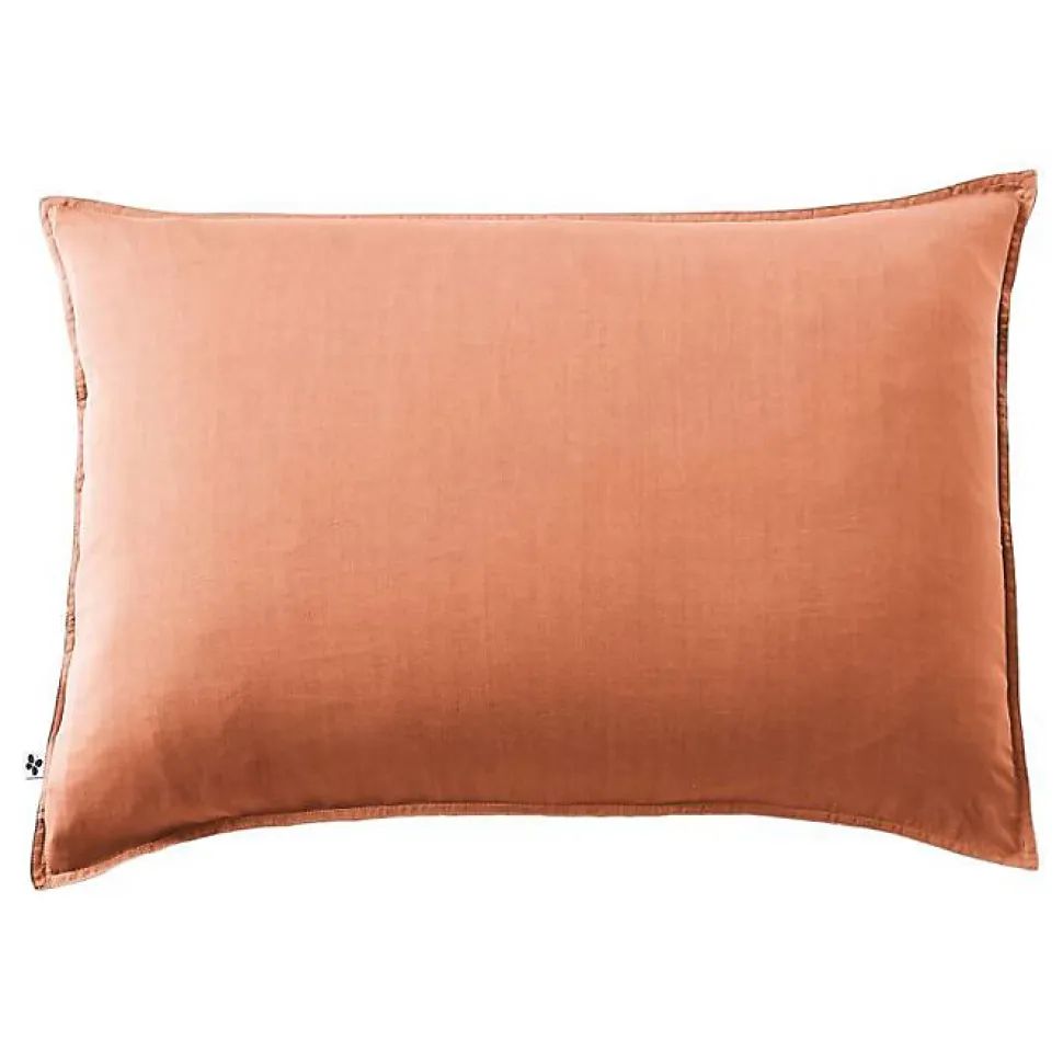 Taie d'oreiller "Lysandre" toutes dimensions "Lyocel" L'effet Papillon - Lysandre Terracotta - Taie d'oreiller 50 x 70 cm