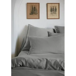 Taie d'oreiller "Lysandre" toutes dimensions "Lyocel" L'effet Papillon - Lysandre Granit - Taie d'oreiller 50 x 70 cm