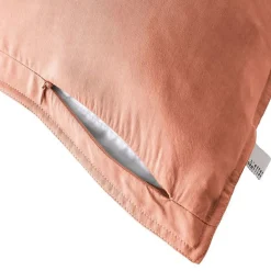 Taie d'oreiller "Lysandre" toutes dimensions "Lyocel" L'effet Papillon - Lysandre Terracotta - Taie d'oreiller 63 x 63 cm