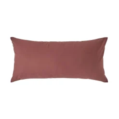 Taie d'oreiller marron chocolat 100% coton égyptien 200 fils, 40x80 cm - HOMESCAPES
