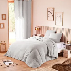 Taie d'oreiller "Noah" 50 x 70 cm "Gaze de Coton" - Noah Perle