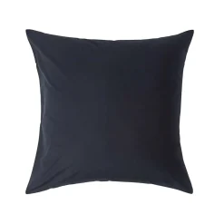 Taie d'oreiller noir 100% coton égyptien 200 fils, 60x60 cm - HOMESCAPES