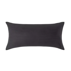 Taie d'oreiller noir satin rayé en coton égyptien 330 fils, 40x80 cm - HOMESCAPES