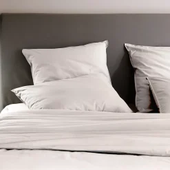 Taie d'oreiller PALACE pur coton lavé 50x70 cm uni beige naturel