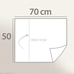 Taie d'oreiller PALACE pur coton lavé 50x70 cm uni beige naturel