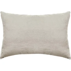 Taie d'oreiller PALACE pur coton lavé 50x70 cm uni beige lin