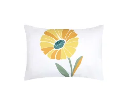 Taie d'39oreiller percale de coton motif floral 50x70cm