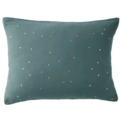 Taie d'oreiller Pois Doré Déco 