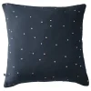 Taie d'oreiller Pois Doré Déco "Gaïa Chic" 60 x 60 cm & 50 x 70 cm "Gaze de Coton" - Gaïa Chic Minuit - 60 x 60 cm