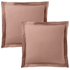 Taie d'oreiller "Prémium" toutes dimensions - Prémium Vieux Rose - 63 x 63 cm volant plat piqué