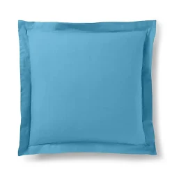 Taie d'oreiller "Prémium" toutes dimensions - Prémium Cyan - 63 x 63 cm volant plat piqué