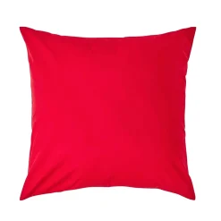 Taie d'oreiller rouge 100% coton égyptien 200 fils, 60x60 cm - HOMESCAPES