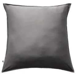 Taie d'oreiller "Salomé" Viscose de bambou 120 fils/cm² - Salomé Granit - 63 x 63 cm volant plat piqué