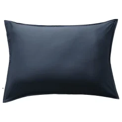 Taie d'oreiller "Salomé" Viscose de bambou 120 fils/cm² - Salomé Minuit - 50 x 70 cm volant plat piqué