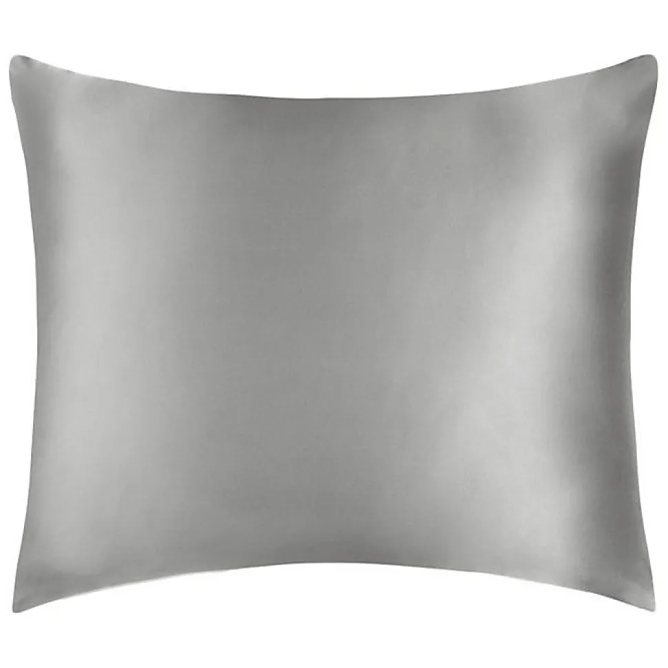 Taie d'oreiller "Silk" Soie de mûrier Coton pur - Silk Silver - 65 x 65 cm