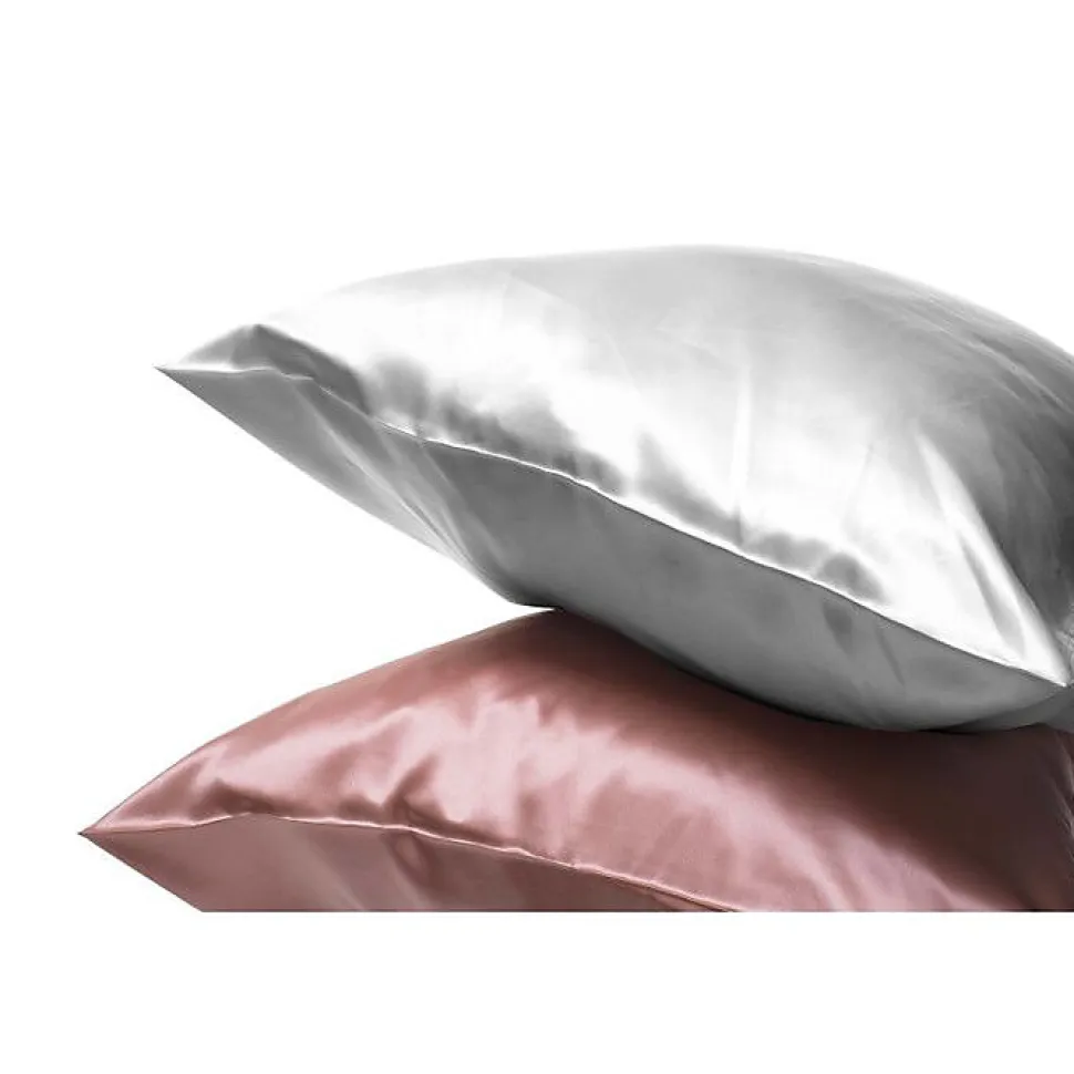Taie d'oreiller "Silk" Soie de mûrier Coton pur - Silk Silver - 65 x 65 cm