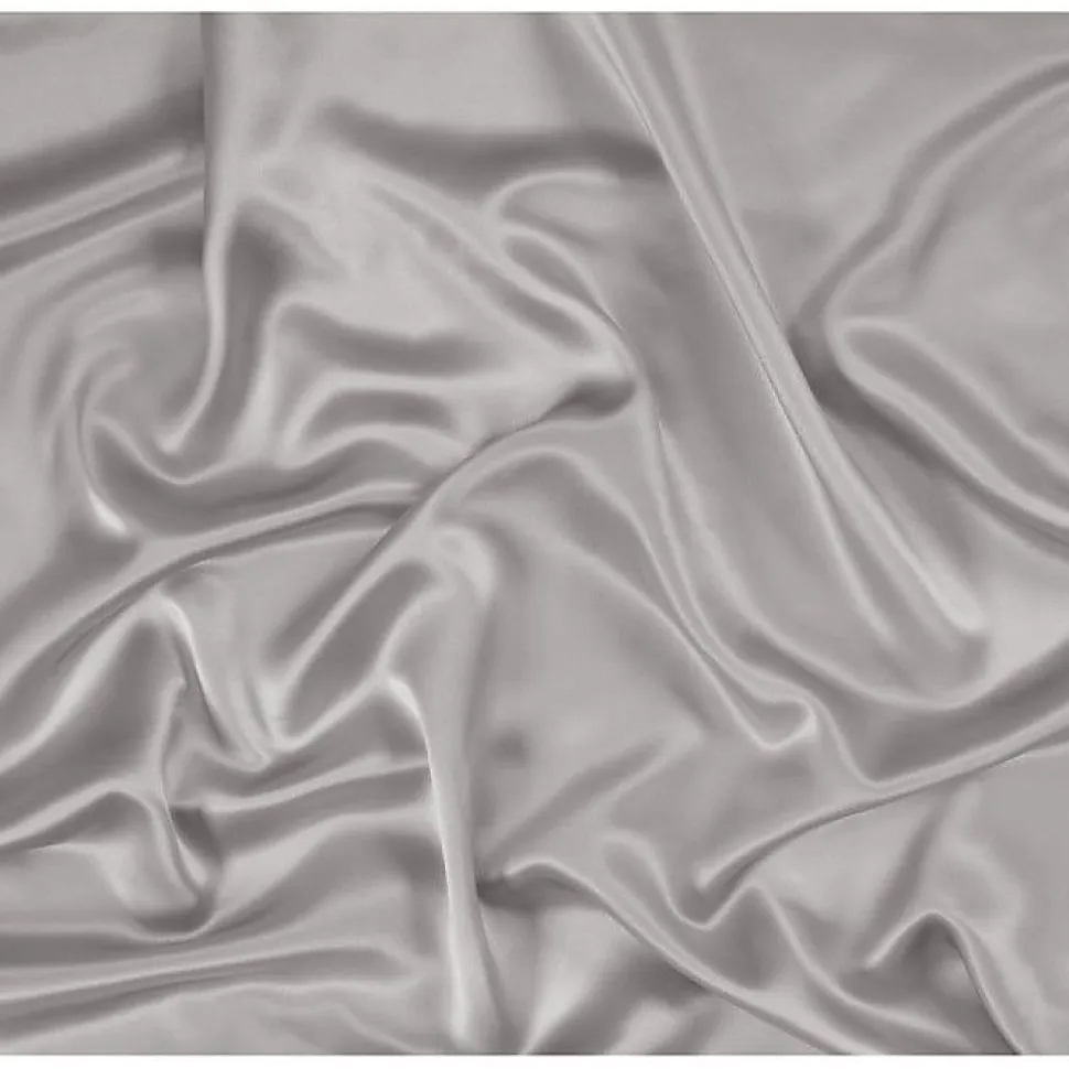 Taie d'oreiller "Silk" Soie de mûrier Coton pur - Silk Silver - 65 x 65 cm