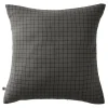 Taie d'oreiller Tissé-teint petits carreaux Déco "Gaïa Mix" 60 x 60 cm & 50 x 70 cm "Gaze de Coton" - Gaïa Mix Granit - 60 x 60 cm
