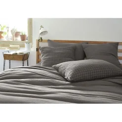 Taie d'oreiller Tissé-teint petits carreaux Déco