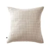 Taie d'oreiller Tissé-teint petits carreaux Déco "Gaïa Mix" 60 x 60 cm & 50 x 70 cm "Gaze de Coton" - Gaïa Mix Pampa - 60 x 60 cm