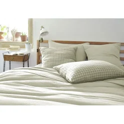 Taie d'oreiller Tissé-teint petits carreaux Déco 