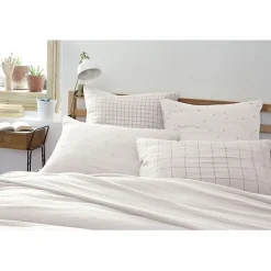 Taie d'oreiller Tissé-teint petits carreaux Déco 