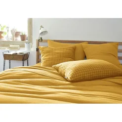 Taie d'oreiller Tissé-teint petits carreaux Déco 