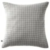Taie d'oreiller Tissé-teint petits carreaux Déco "Gaïa Mix" 60 x 60 cm & 50 x 70 cm "Gaze de Coton" - Gaïa Mix Nuage - 60 x 60 cm