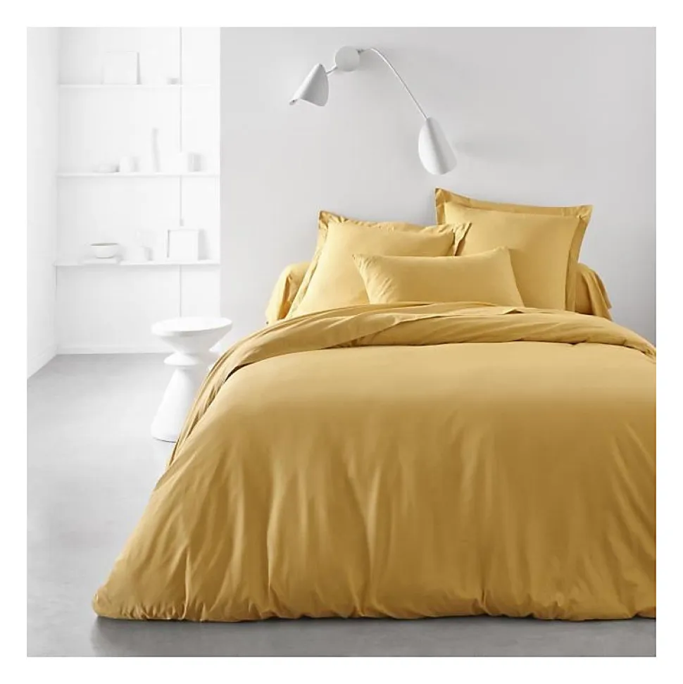 Taie d'oreiller TODAY Essential - 63 x 63+5 cm - 100% Coton uni - Ocre