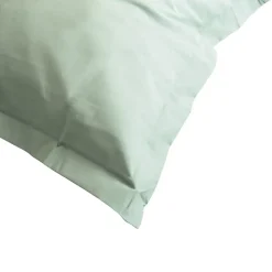 Taie d'oreiller uni 80x50 cm coton ALTO vert fleur d'amandier