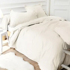 Taie d'oreiller uni 65x65 cm coton ALTO Crème