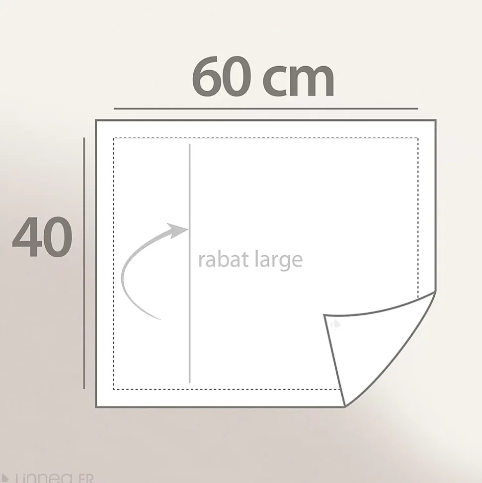 Taie d'oreiller uni 60x40 cm coton ALTO Crème