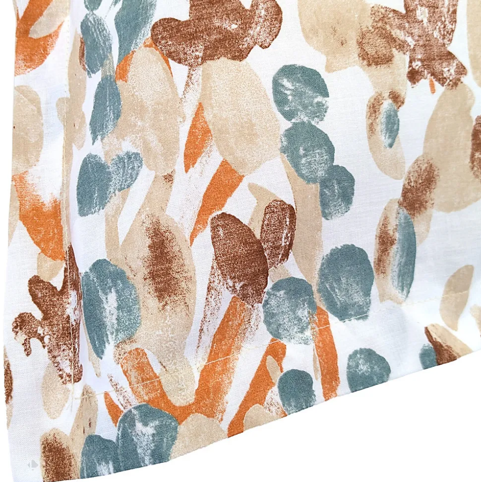 Taie d'oreiller uni 65x65 cm en coton ÉVASION pêche écru