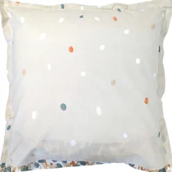 Taie d'oreiller uni 65x65 cm en coton ÉVASION pêche écru