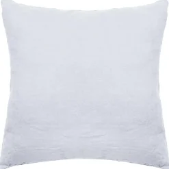 Taie d'oreiller uni 65X65 cm lin lavé froissé SONATE blanc Neige
