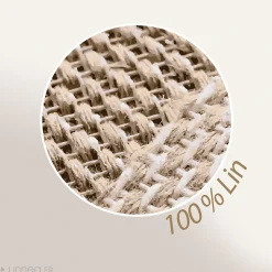 Taie d'oreiller uni 65X65 cm lin lavé froissé SONATE bleu Topaze