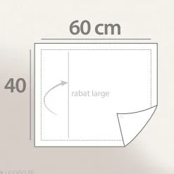 Taie d'oreiller uni 60x40 cm pur percale PRIMO Blanc