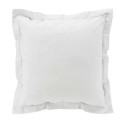 Taie d'oreiller unie 100% Percale de Coton ORIGINE (63x63 cm - Blanc)